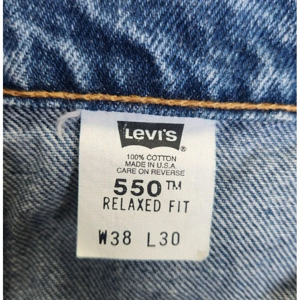 Levis 550 Relaxed Fit Jeans Mens 38x30 (36x30) Blue Baggy Denim VTG 90s Made USA